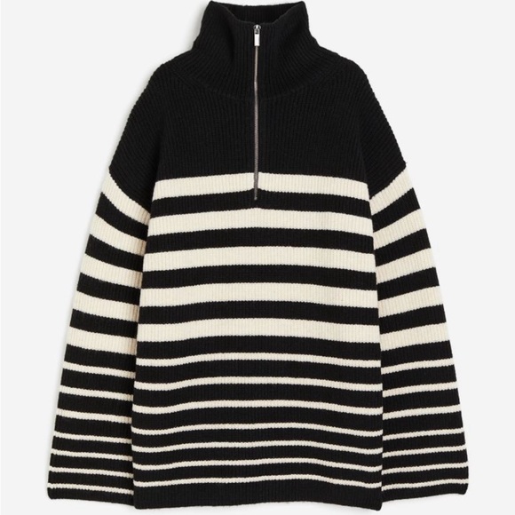 NEVER WORN H&M Rib Knit Half Zip Sweater - Picture 1 of 5
